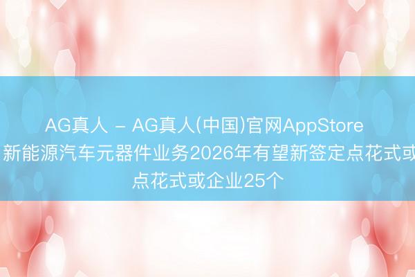 AG真人 - AG真人(中国)官网AppStore 东方电热: 新能源汽车元器件业务2026年有望新签定点花式或企业25个