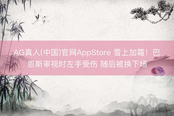 AG真人(中国)官网AppStore 雪上加霜！巴恩斯审视时左手受伤 随后被换下场