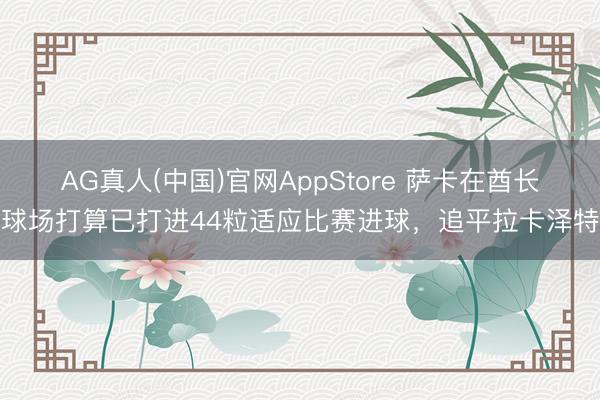 AG真人(中国)官网AppStore 萨卡在酋长球场打算已打进44粒适应比赛进球,追平拉卡泽特