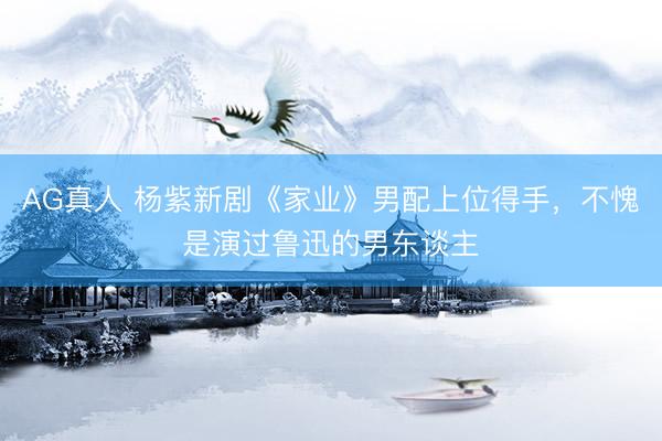 AG真人 杨紫新剧《家业》男配上位得手，不愧是演过鲁迅的男东谈主