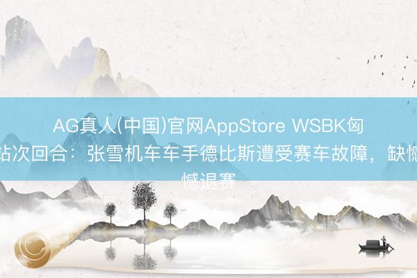 AG真人(中国)官网AppStore WSBK匈牙利站次回合：张雪机车车手德比斯遭受赛车故障，缺憾退赛